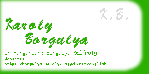 karoly borgulya business card